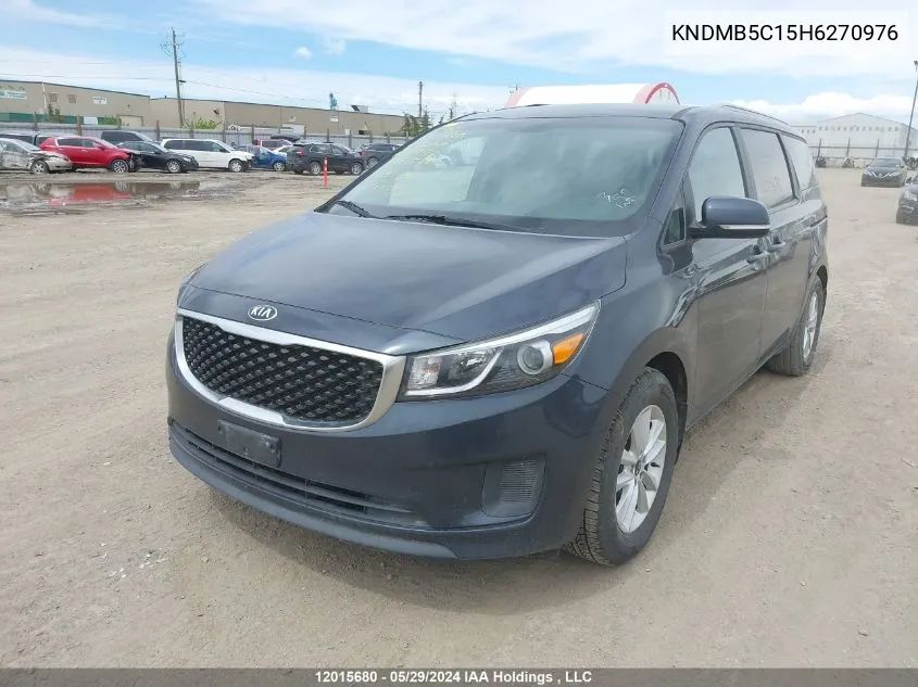 2017 Kia Sedona VIN: KNDMB5C15H6270976 Lot: 12015680