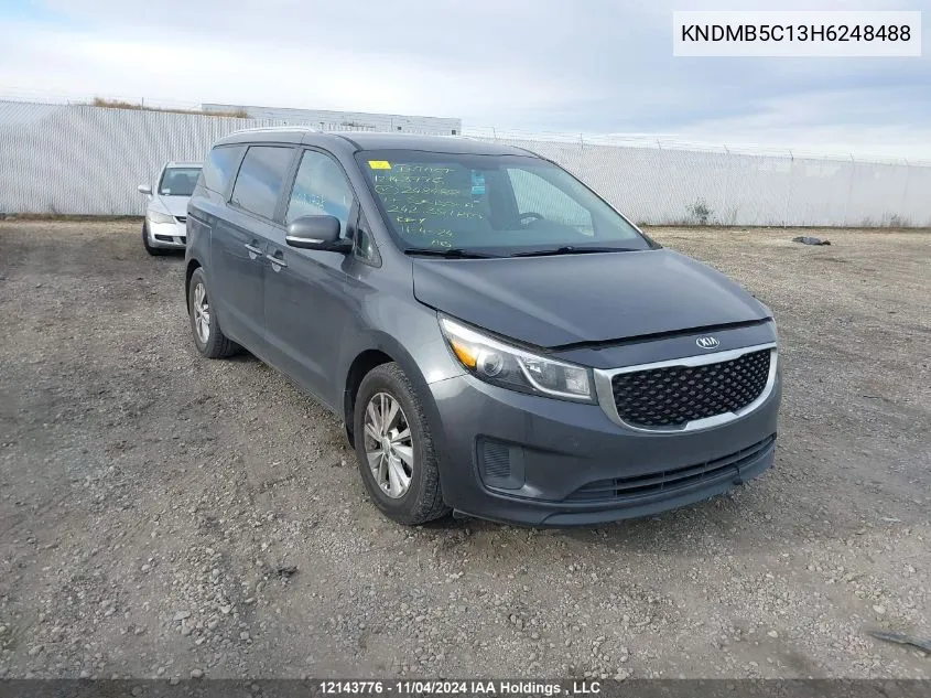 2017 Kia Sedona VIN: KNDMB5C13H6248488 Lot: 12143776