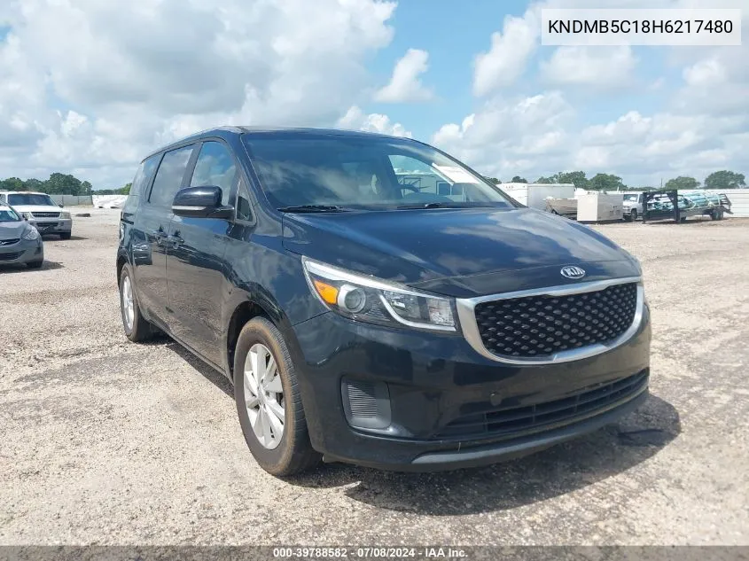 2017 Kia Sedona Lx VIN: KNDMB5C18H6217480 Lot: 39788582