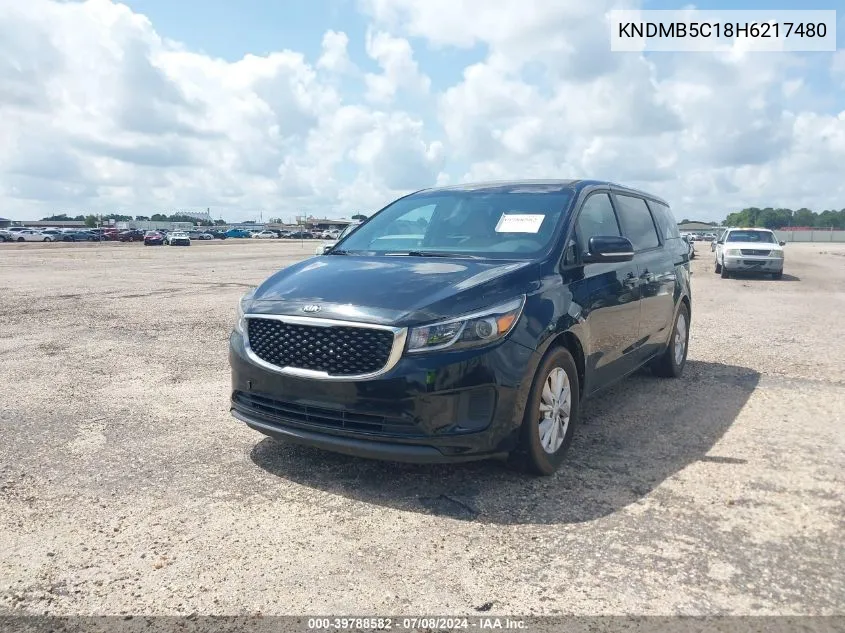 2017 Kia Sedona Lx VIN: KNDMB5C18H6217480 Lot: 39788582