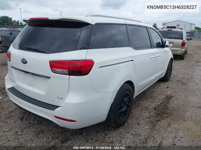 2017 Kia Sedona Lx VIN: KNDMB5C13H6328227 Lot: 39979574