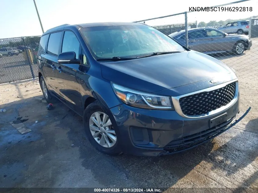 2017 Kia Sedona Lx VIN: KNDMB5C19H6292818 Lot: 40074326