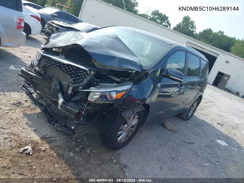 KNDMB5C10H6289144 2017 Kia Sedona Lx