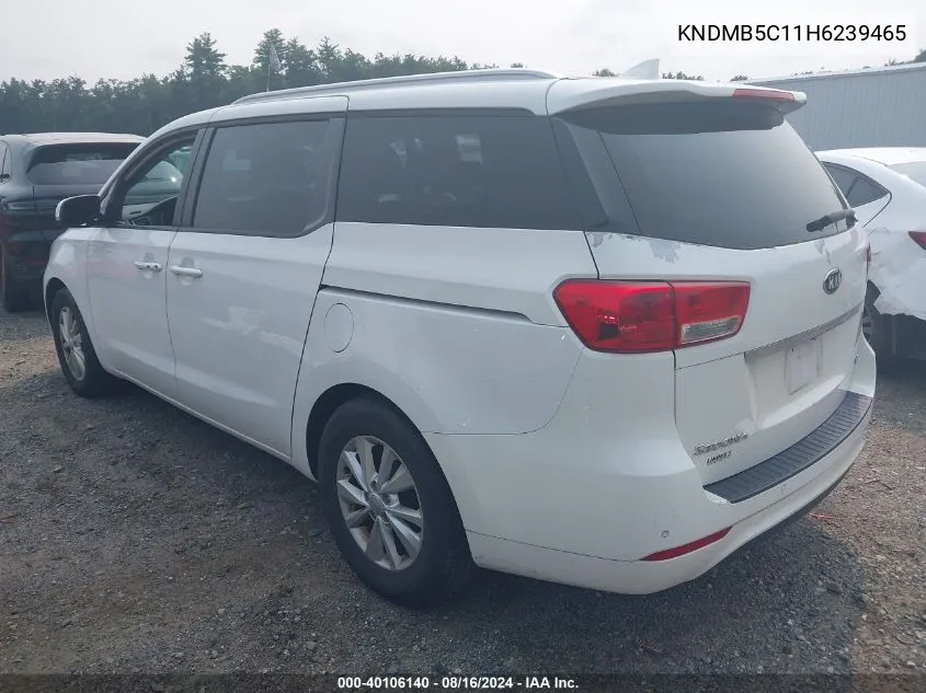 KNDMB5C11H6239465 2017 Kia Sedona Lx