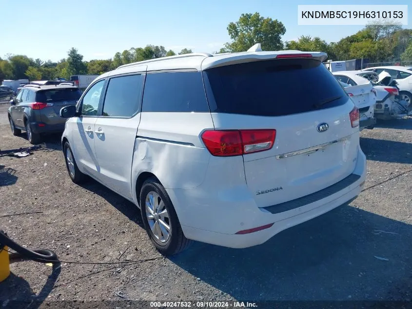 2017 Kia Sedona Lx VIN: KNDMB5C19H6310153 Lot: 40247532