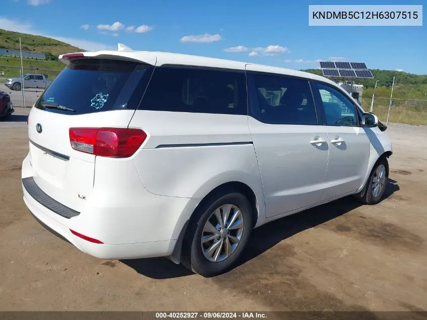 2017 Kia Sedona Lx VIN: KNDMB5C12H6307515 Lot: 40252927