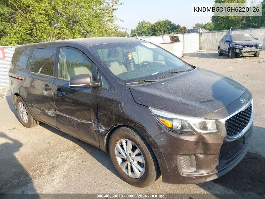 2017 Kia Sedona Lx VIN: KNDMB5C15H6220126 Lot: 40269879