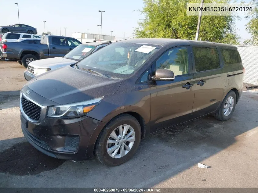 2017 Kia Sedona Lx VIN: KNDMB5C15H6220126 Lot: 40269879