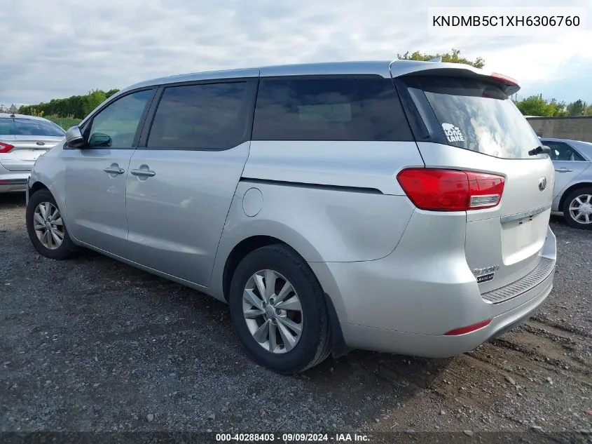 2017 Kia Sedona Lx VIN: KNDMB5C1XH6306760 Lot: 40288403