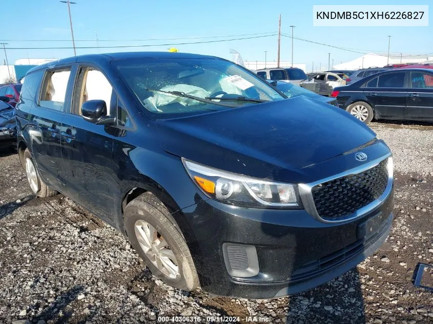 KNDMB5C1XH6226827 2017 Kia Sedona Lx