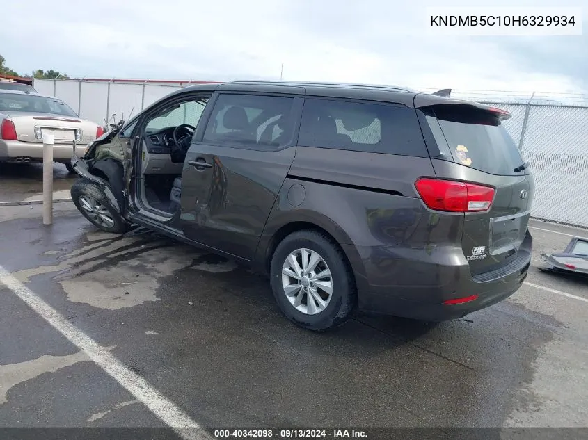 KNDMB5C10H6329934 2017 Kia Sedona Lx