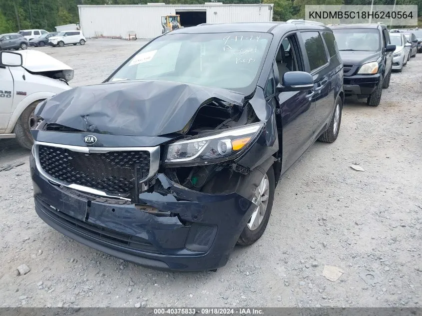 2017 Kia Sedona Lx VIN: KNDMB5C18H6240564 Lot: 40375833