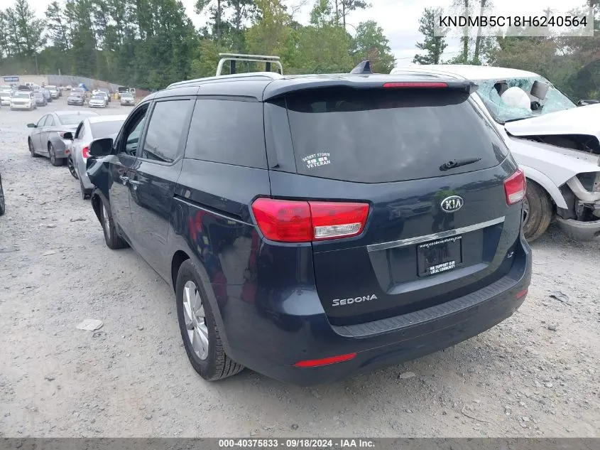 KNDMB5C18H6240564 2017 Kia Sedona Lx