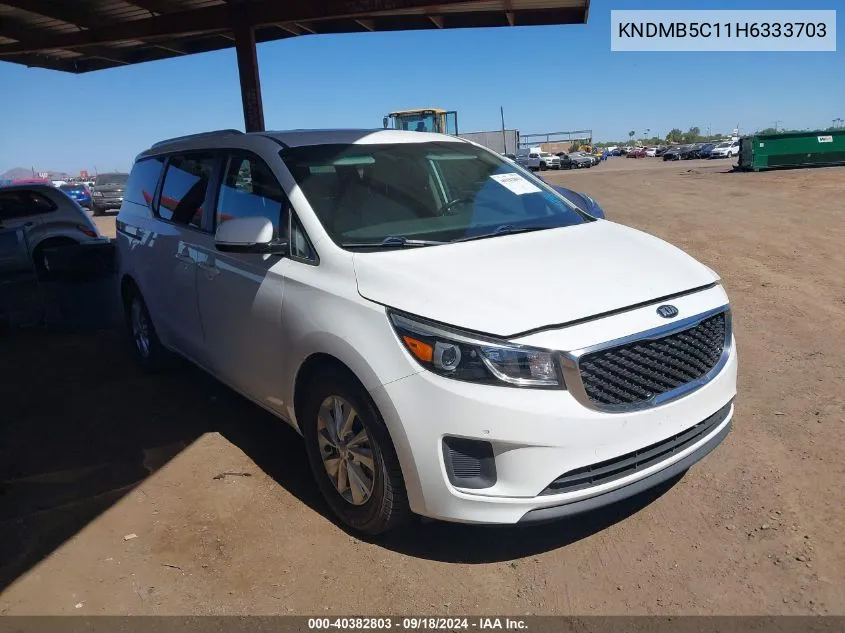 2017 Kia Sedona Lx VIN: KNDMB5C11H6333703 Lot: 40382803