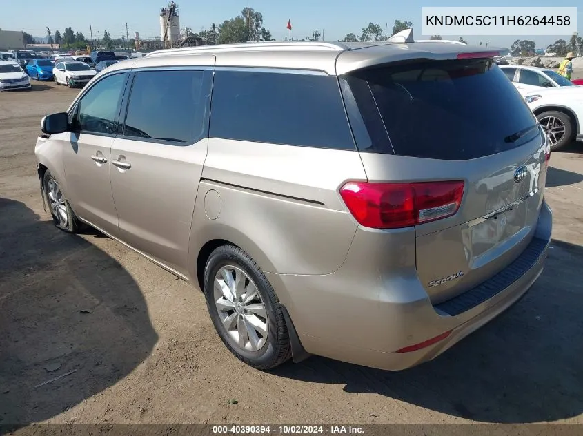 KNDMC5C11H6264458 2017 Kia Sedona Ex