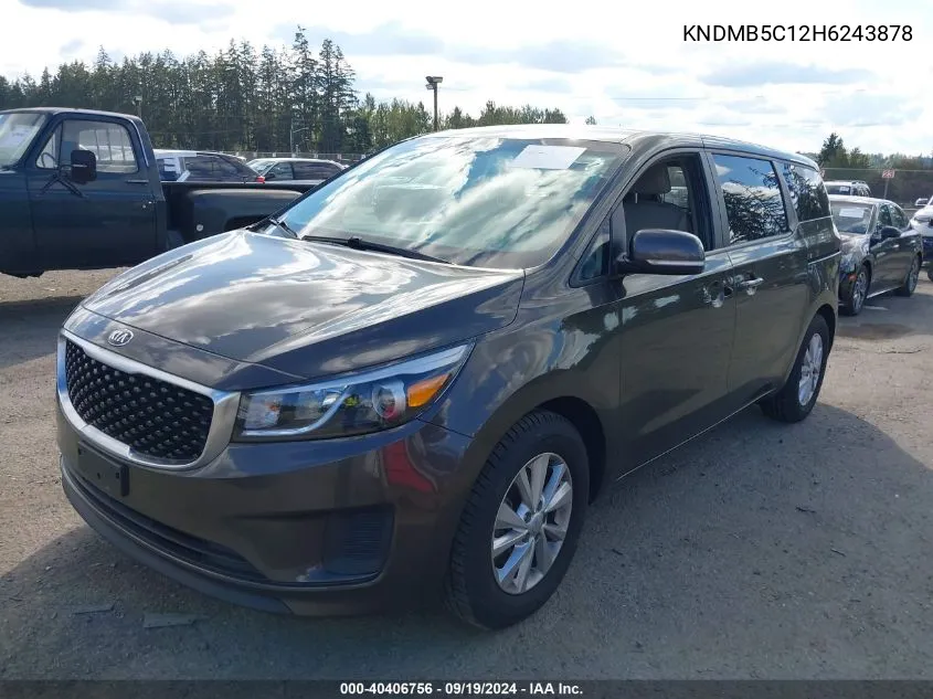 KNDMB5C12H6243878 2017 Kia Sedona Lx