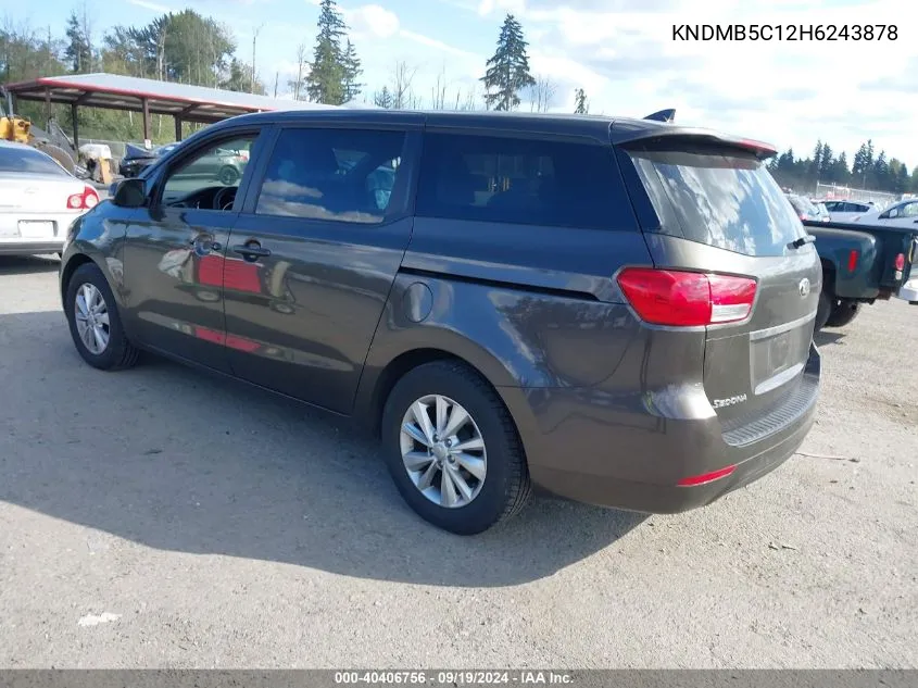 KNDMB5C12H6243878 2017 Kia Sedona Lx