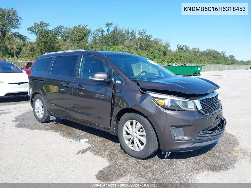 2017 Kia Sedona Lx VIN: KNDMB5C16H6318453 Lot: 40416291