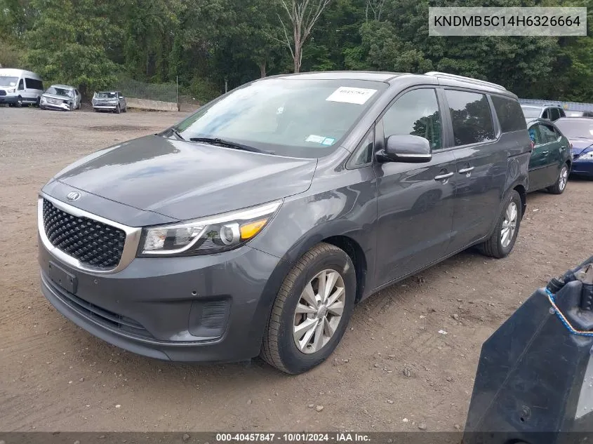 2017 Kia Sedona Lx VIN: KNDMB5C14H6326664 Lot: 40457847