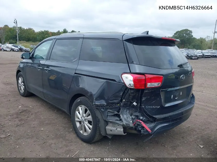 2017 Kia Sedona Lx VIN: KNDMB5C14H6326664 Lot: 40457847