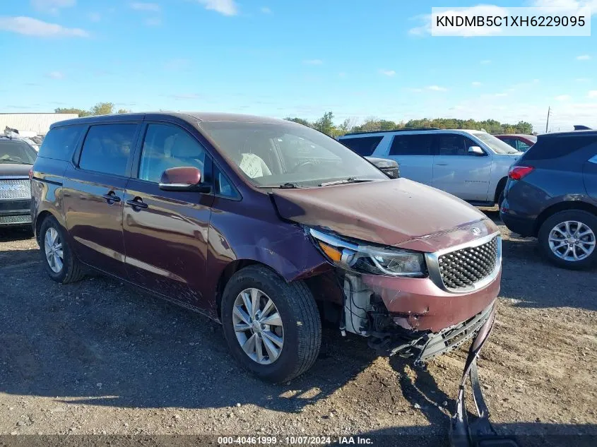 2017 Kia Sedona Lx VIN: KNDMB5C1XH6229095 Lot: 40461999