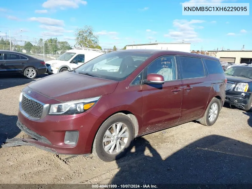 2017 Kia Sedona Lx VIN: KNDMB5C1XH6229095 Lot: 40461999