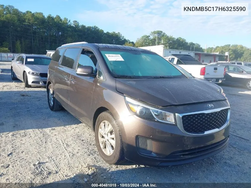 2017 Kia Sedona Lx VIN: KNDMB5C17H6325590 Lot: 40481015