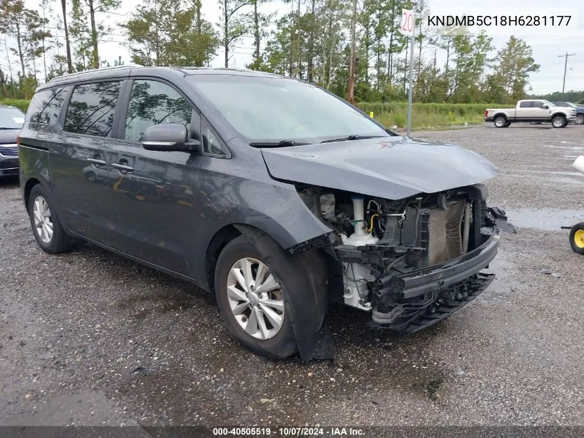 2017 Kia Sedona Lx VIN: KNDMB5C18H6281177 Lot: 40505519