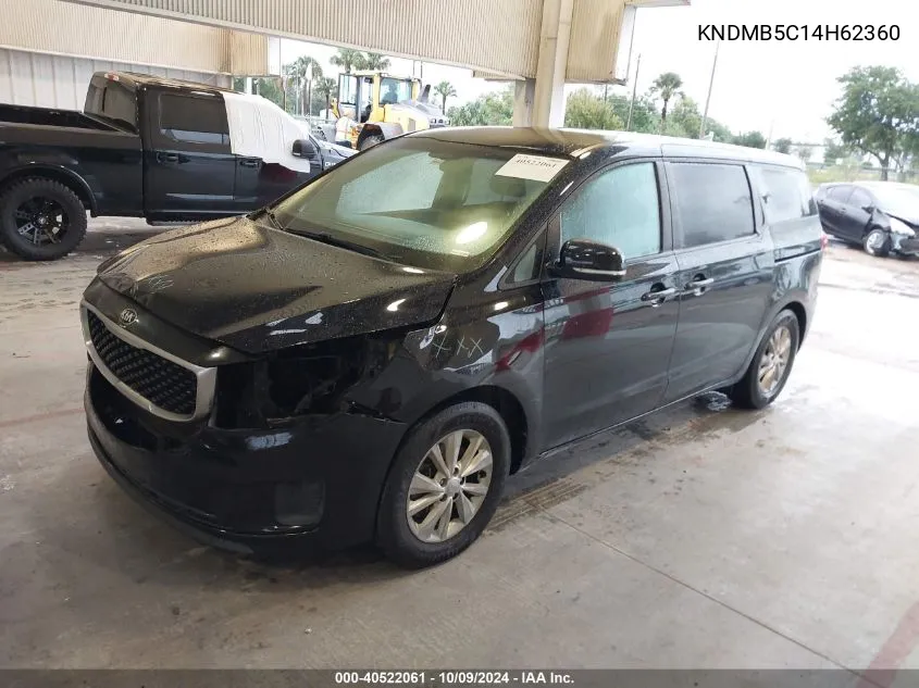 2017 Kia Sedona Lx VIN: KNDMB5C14H62360 Lot: 40522061