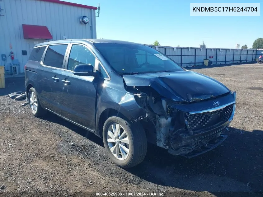 2017 Kia Sedona Lx VIN: KNDMB5C17H6244704 Lot: 40525908