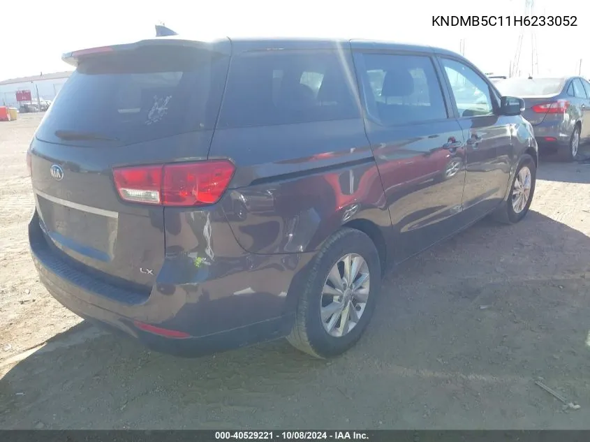 2017 Kia Sedona Lx VIN: KNDMB5C11H6233052 Lot: 40529221