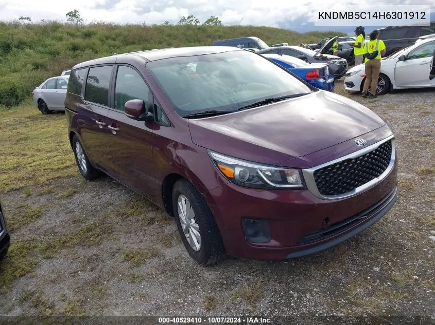 2017 Kia Sedona Lx VIN: KNDMB5C14H6301912 Lot: 40529410