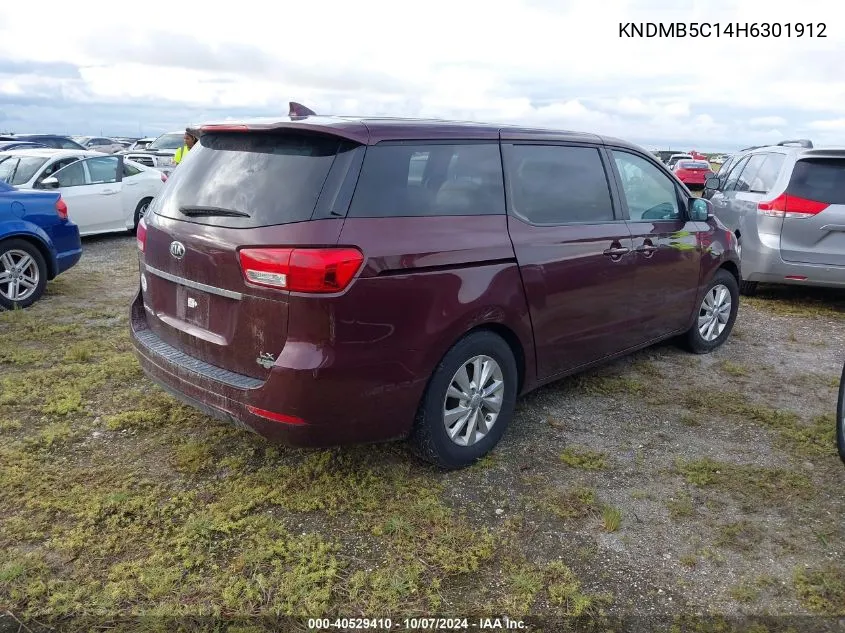 2017 Kia Sedona Lx VIN: KNDMB5C14H6301912 Lot: 40529410