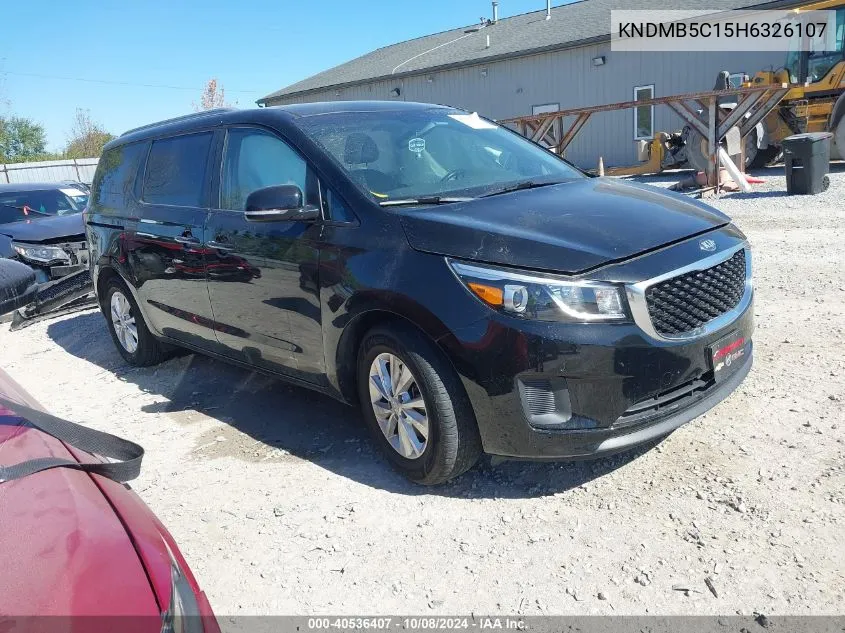 2017 Kia Sedona Lx VIN: KNDMB5C15H6326107 Lot: 40536407