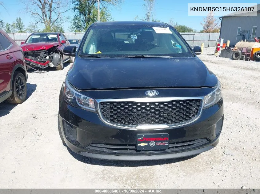 2017 Kia Sedona Lx VIN: KNDMB5C15H6326107 Lot: 40536407