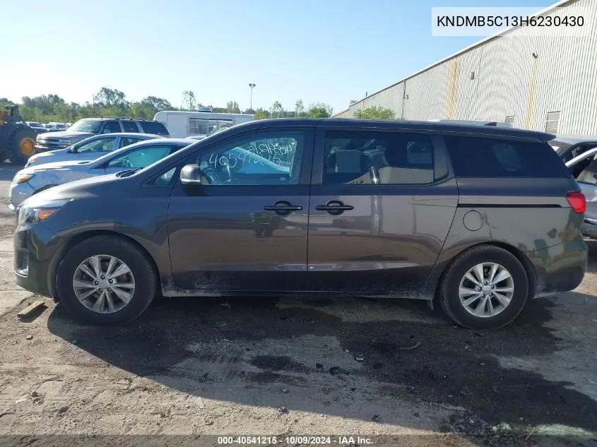 2017 Kia Sedona Lx VIN: KNDMB5C13H6230430 Lot: 40541215