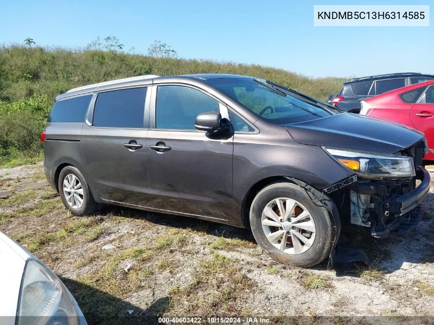 2017 Kia Sedona Lx VIN: KNDMB5C13H6314585 Lot: 40603422