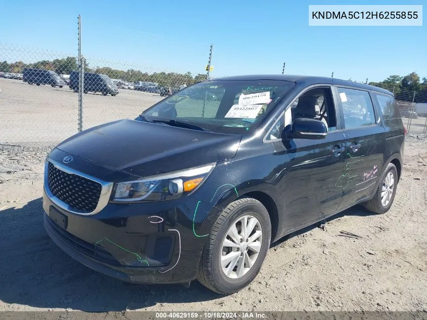 2017 Kia Sedona L VIN: KNDMA5C12H6255855 Lot: 40629159