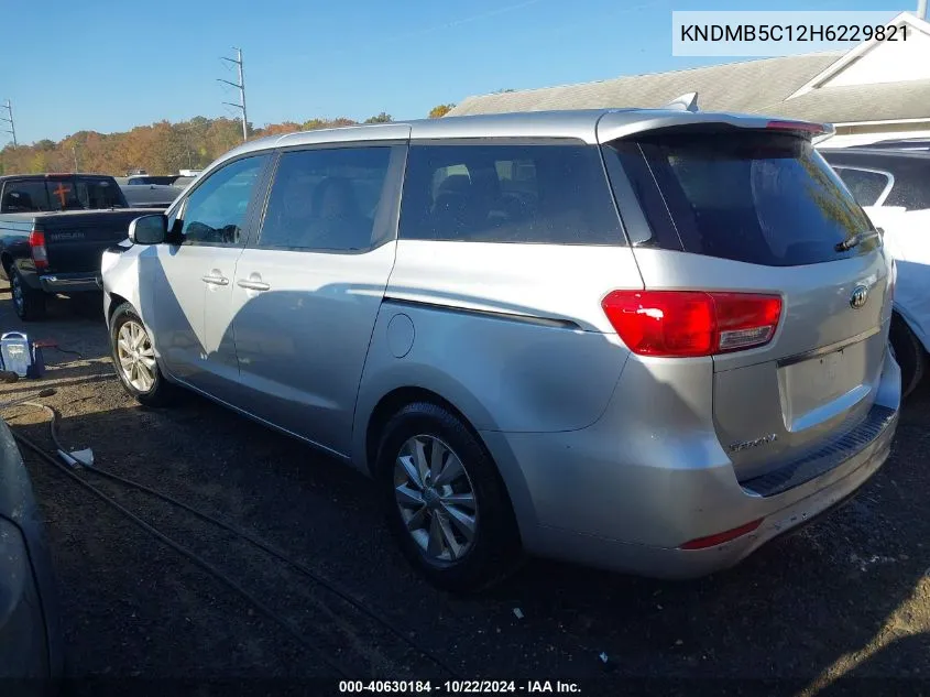 2017 Kia Sedona Lx VIN: KNDMB5C12H6229821 Lot: 40630184