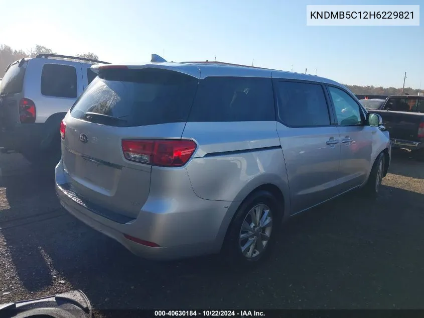 2017 Kia Sedona Lx VIN: KNDMB5C12H6229821 Lot: 40630184