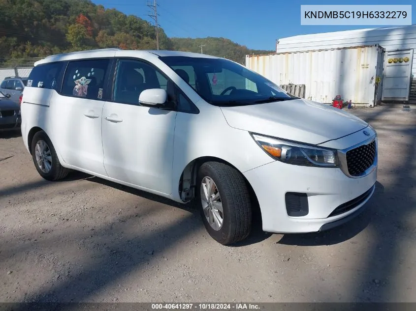 2017 Kia Sedona Lx VIN: KNDMB5C19H6332279 Lot: 40641297