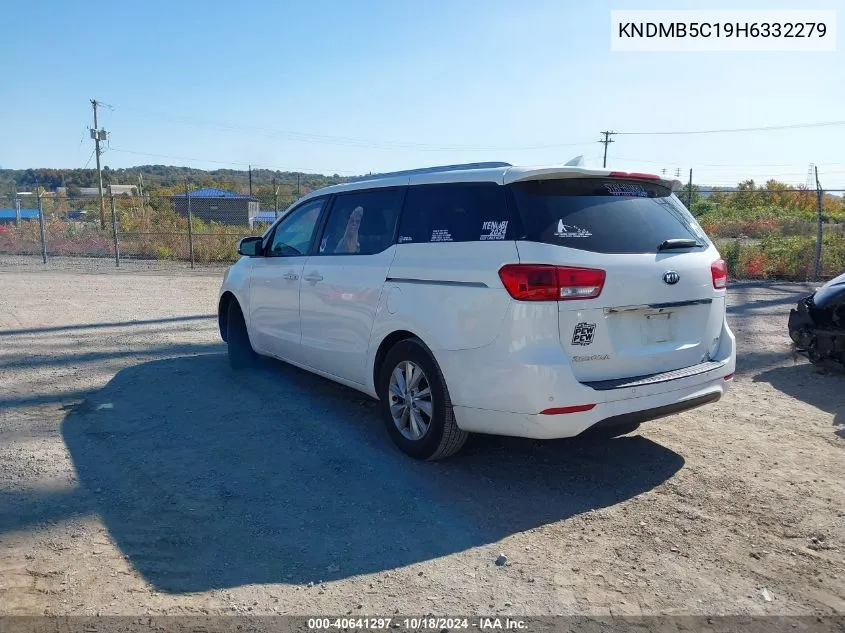 2017 Kia Sedona Lx VIN: KNDMB5C19H6332279 Lot: 40641297