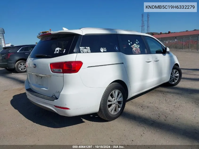 2017 Kia Sedona Lx VIN: KNDMB5C19H6332279 Lot: 40641297