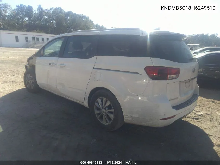 2017 Kia Sedona Lx VIN: KNDMB5C18H6249510 Lot: 40642333