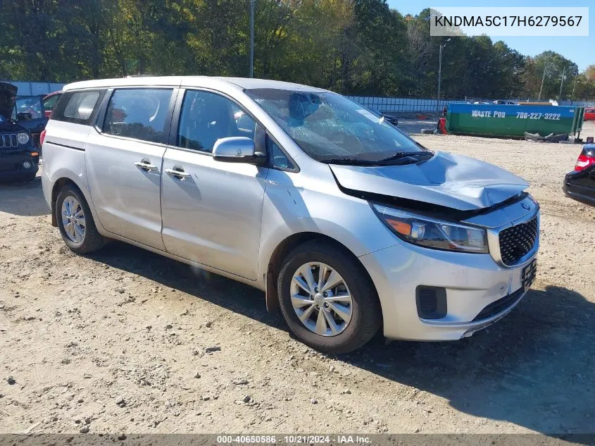 2017 Kia Sedona L VIN: KNDMA5C17H6279567 Lot: 40650586