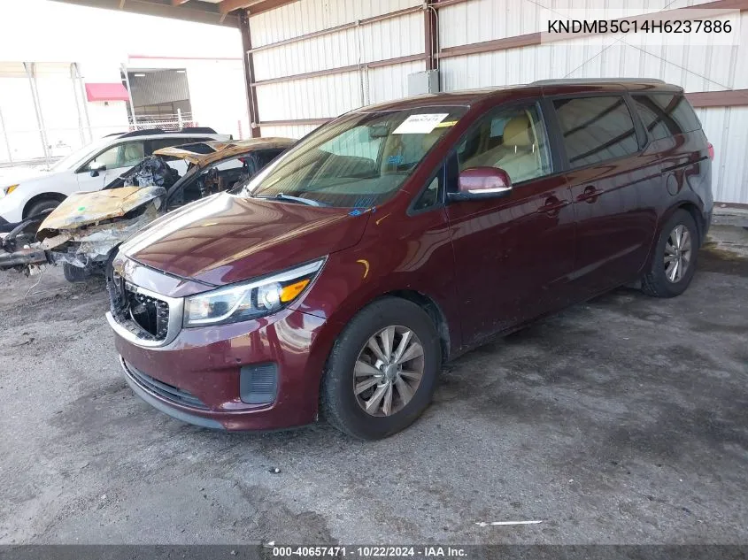 2017 Kia Sedona Lx VIN: KNDMB5C14H6237886 Lot: 40657471