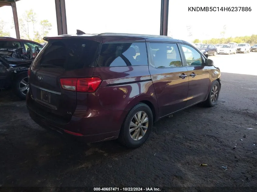 2017 Kia Sedona Lx VIN: KNDMB5C14H6237886 Lot: 40657471