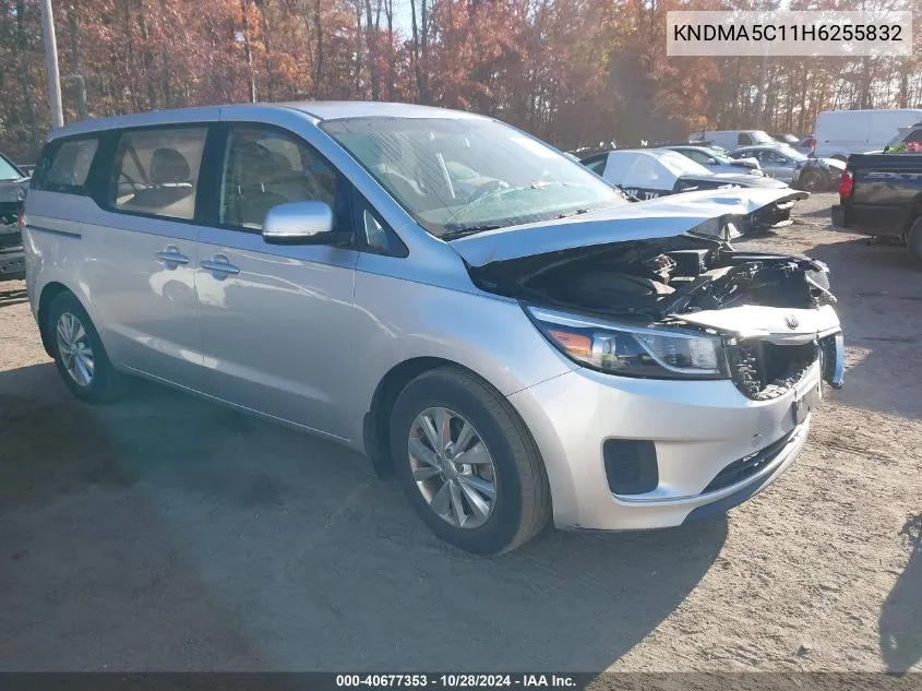 2017 Kia Sedona L VIN: KNDMA5C11H6255832 Lot: 40677353