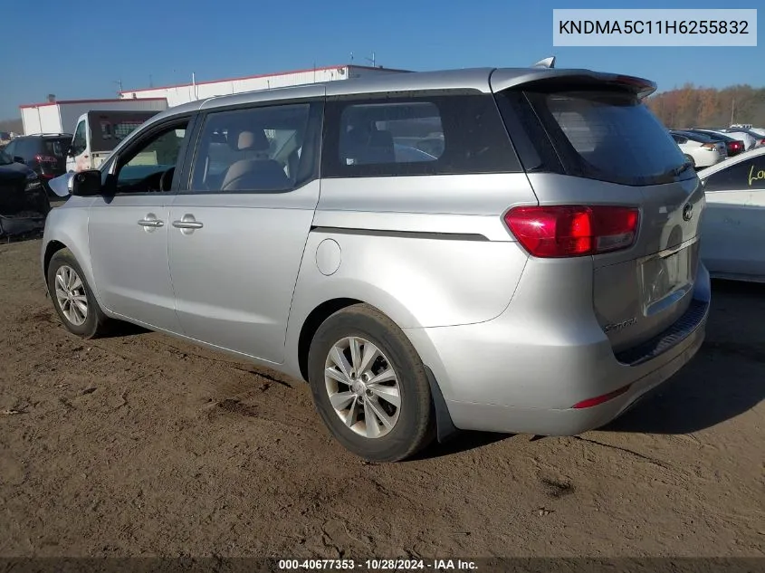 2017 Kia Sedona L VIN: KNDMA5C11H6255832 Lot: 40677353