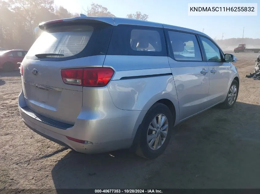 2017 Kia Sedona L VIN: KNDMA5C11H6255832 Lot: 40677353